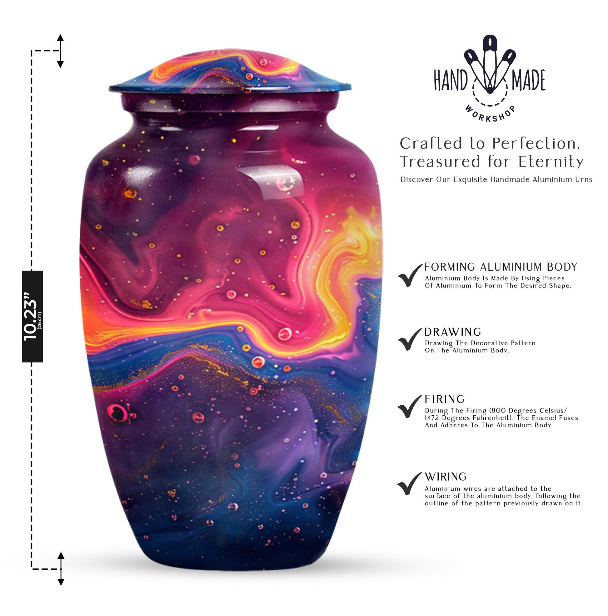 abstract large cremation urn