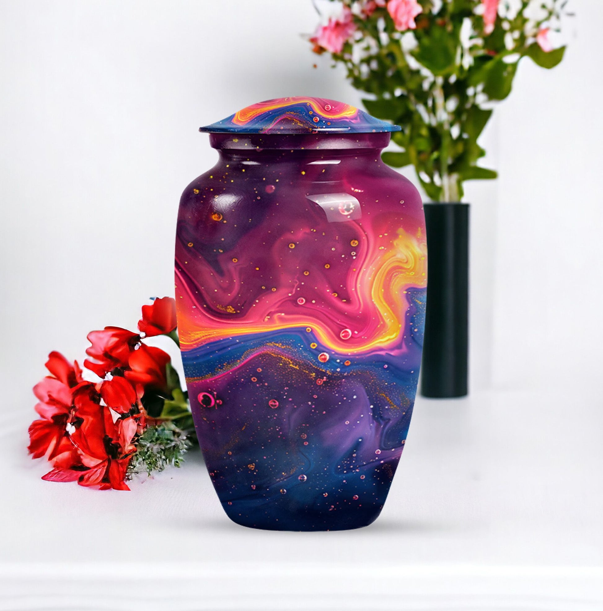 abstract large cremation urn