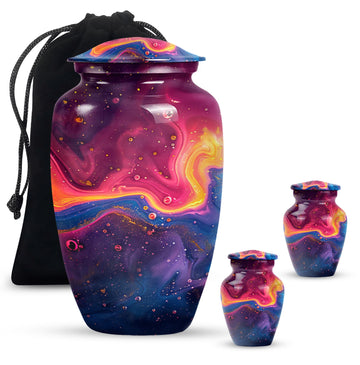 10 inch large Urn with 2 Keepsake 3 Inch Urns