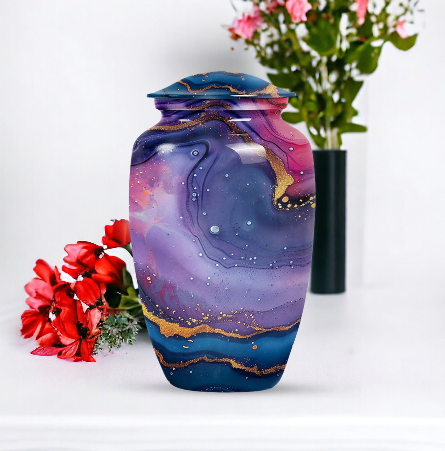 abstract classic urn for dad's cremation ashes