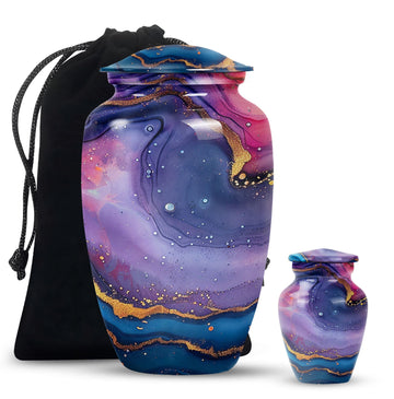 10 inch large Urn with 1 Keepsake 3 Inch Urn