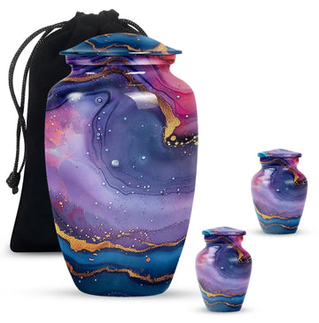 10 inch large Urn with 2 Keepsake 3 Inch Urns