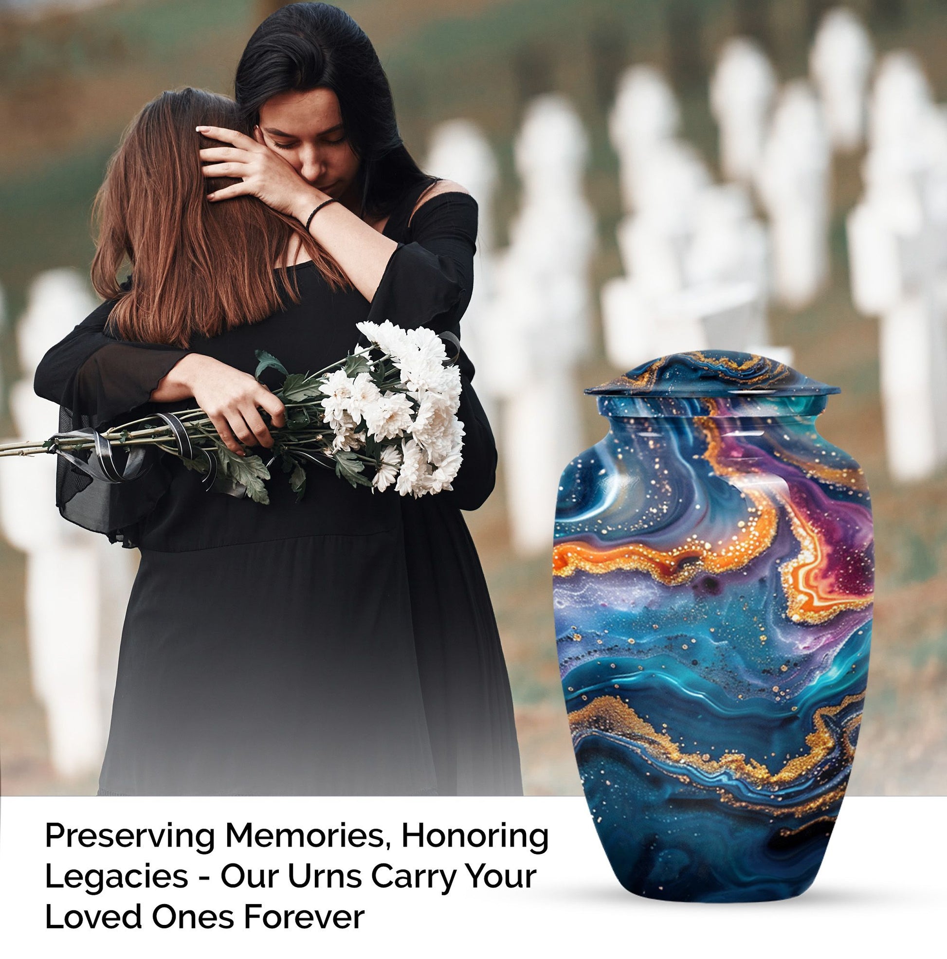 abstract classic urn for burial.