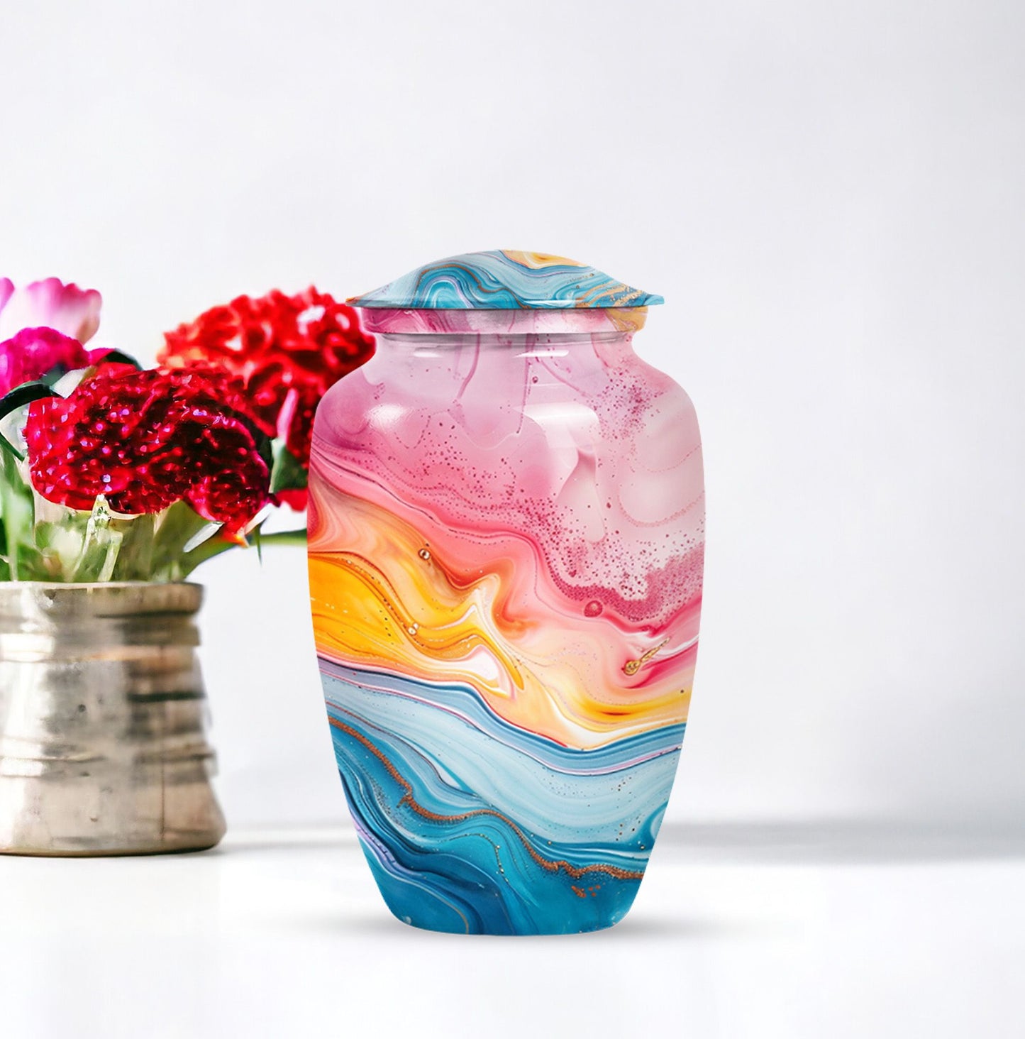 10-inch abstract funeral urn