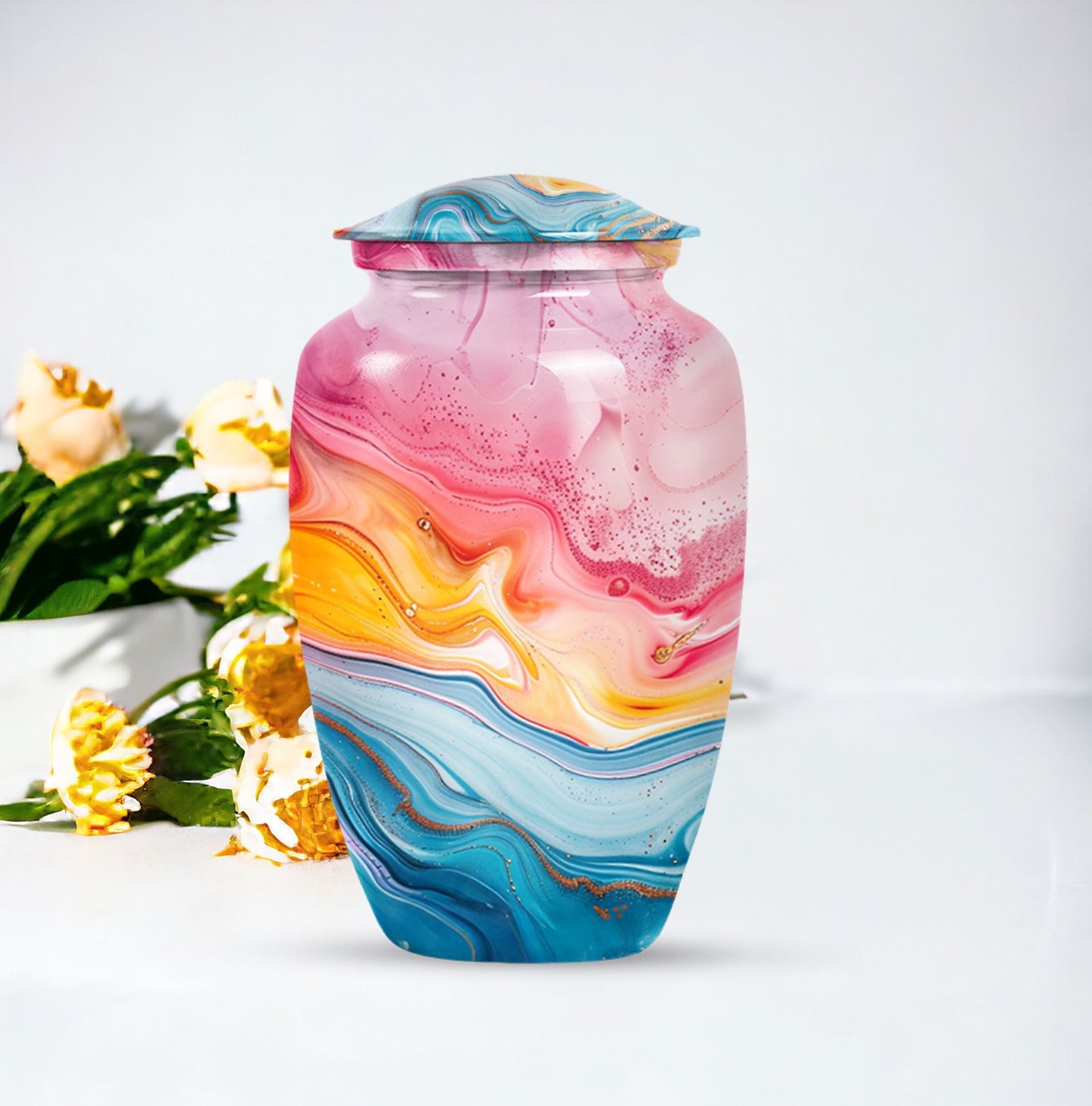 10-inch abstract funeral urn