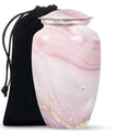 Pink Marble Pattern Adult Cremation Urn - Abstract Ash Urns For Mom