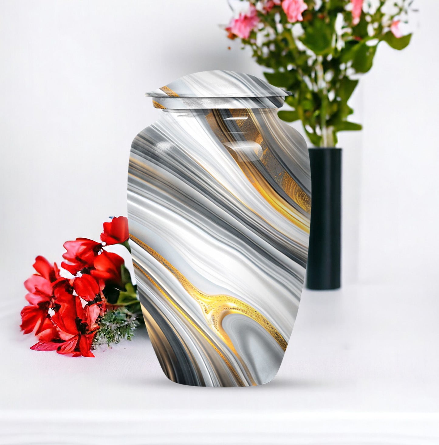 Abstract Artistic Design Urn for adult ashes, 