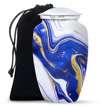 Artistic design aluminium urn for adult ashes