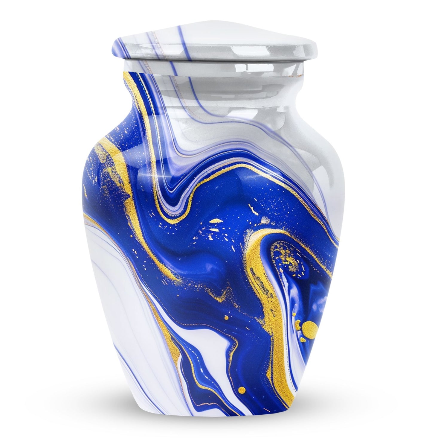 Artistic design aluminium urn for adult ashes