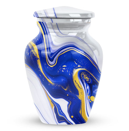 Artistic design aluminium urn for adult ashes