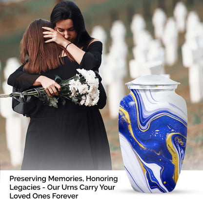 Artistic design aluminium urn for adult ashes