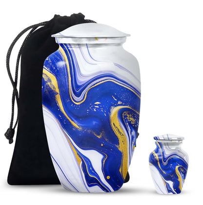 Artistic design aluminium urn for adult ashes
