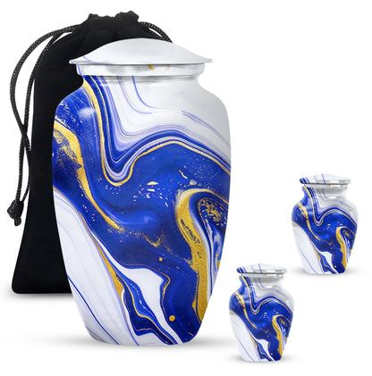 Artistic design aluminium urn for adult ashes