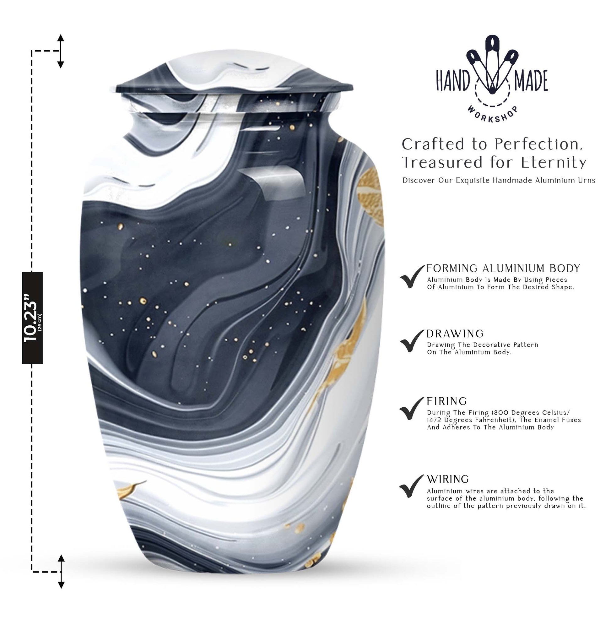 artistic design urn, memorial burial urn 