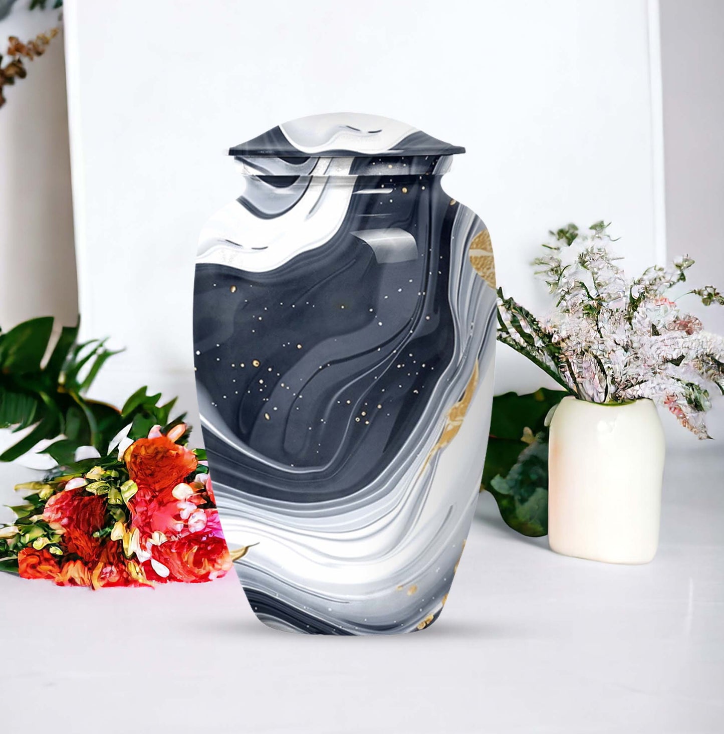 artistic design urn, memorial burial urn 