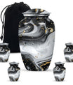 abstract aluminum classic urn for adult male cremation,