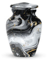 abstract aluminum classic urn for adult male cremation,