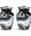 abstract aluminum classic urn for adult male cremation,