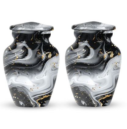 abstract aluminum classic urn for adult male cremation,