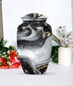 abstract aluminum classic urn for adult male cremation,