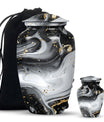 abstract aluminum classic urn for adult male cremation,