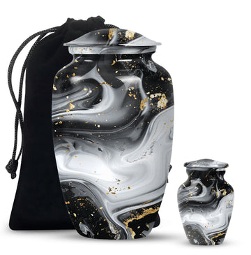 10 inch large Urn with 1 Keepsake 3 Inch Urn