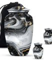 abstract aluminum classic urn for adult male cremation,
