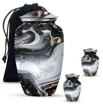 10 inch large Urn with 2 Keepsake 3 Inch Urns