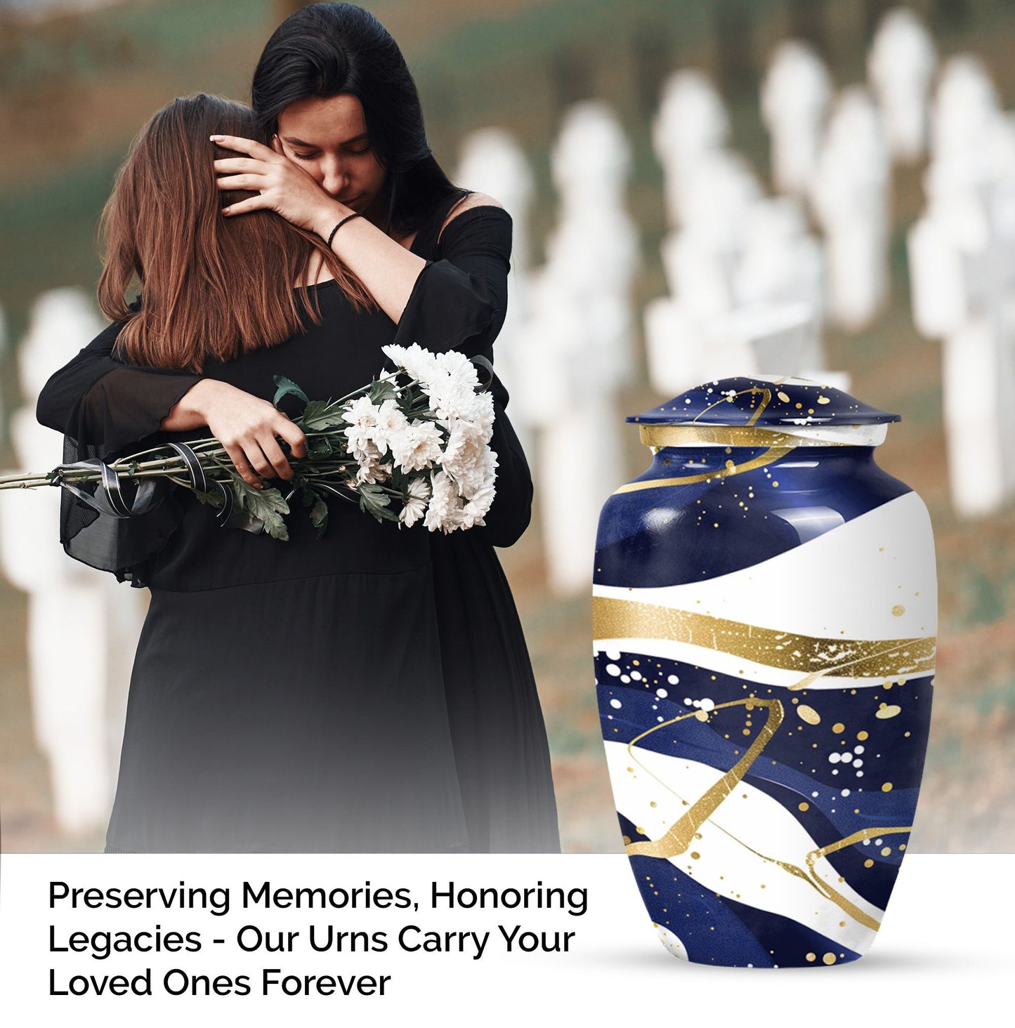Abstract Urn for men's and women's ashes