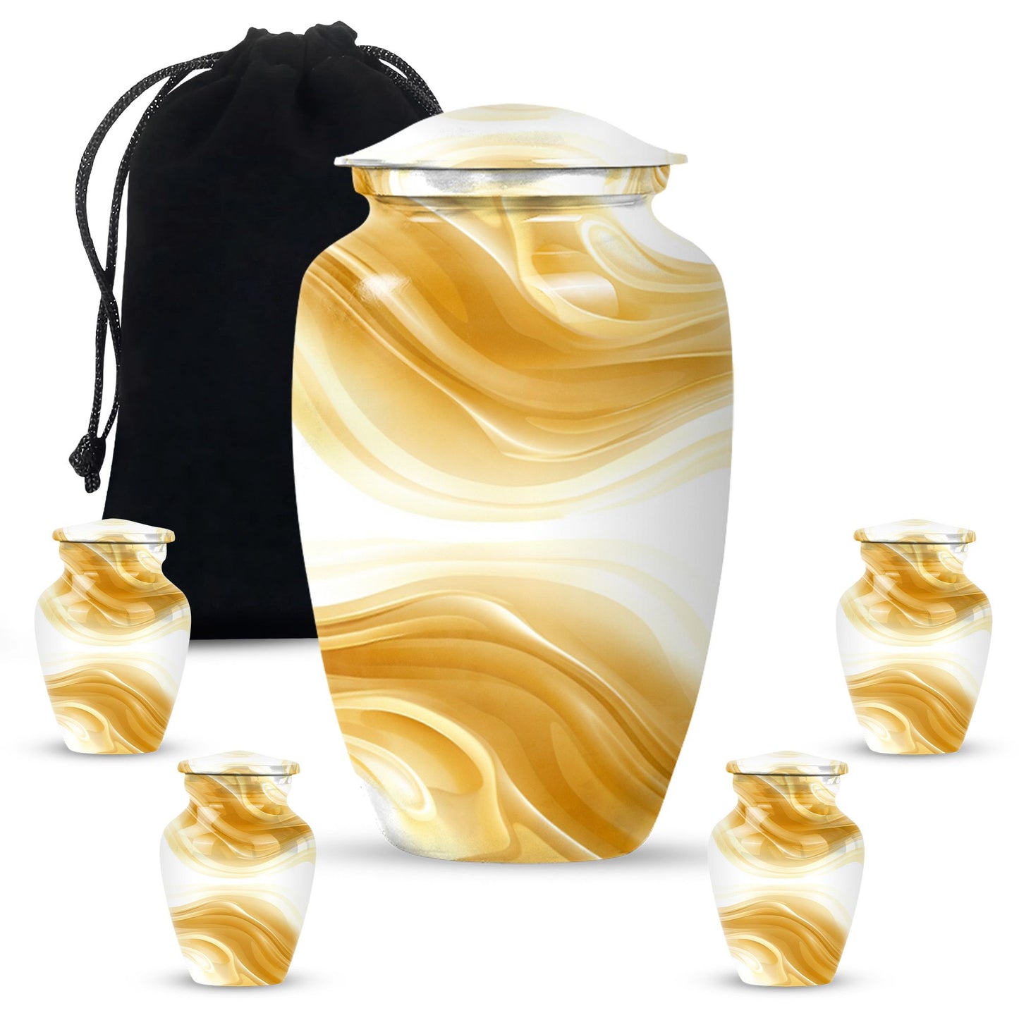 Abstract Urn for Men's Ashes, Keepsake Urn