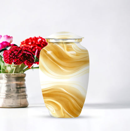 Abstract Urn for Men's Ashes, Keepsake Urn