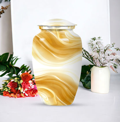 Abstract Urn for Men's Ashes, Keepsake Urn