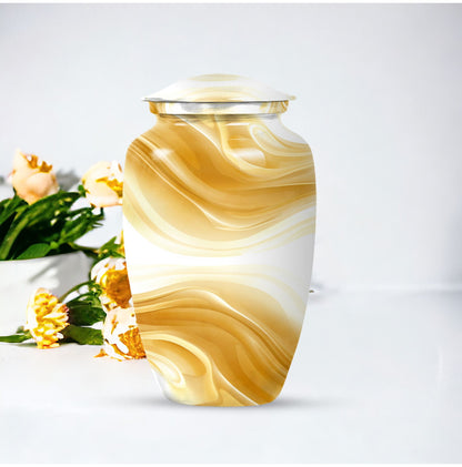 Abstract Urn for Men's Ashes, Keepsake Urn