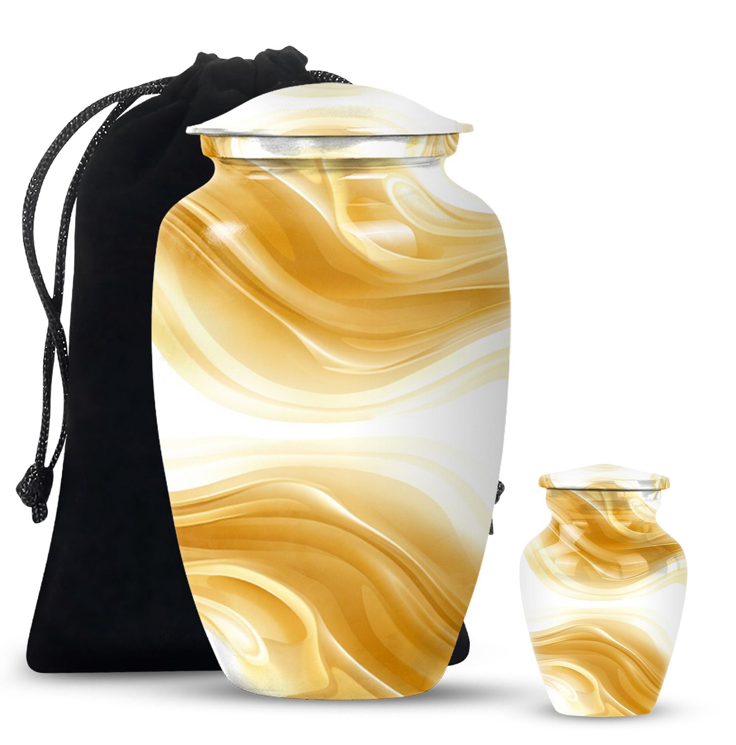 Abstract Urn for Men's Ashes, Keepsake Urn