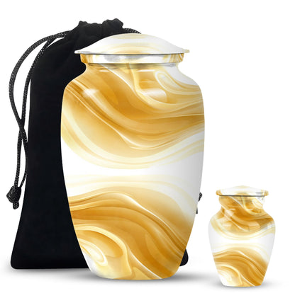 Abstract Urn for Men's Ashes, Keepsake Urn