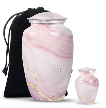 10 inch large Urn with 1 Keepsake 3 Inch Urn