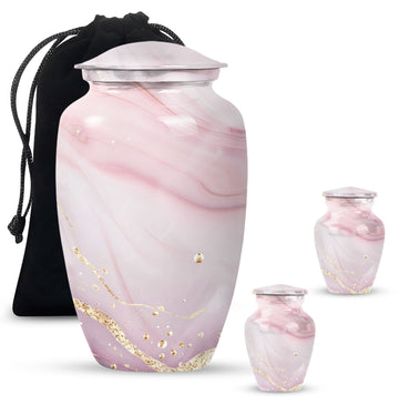 10 inch large Urn with 2 Keepsake 3 Inch Urns