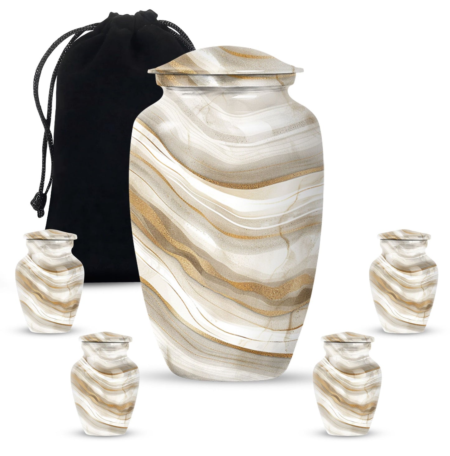 Abstract memorial urn for women's ashes 