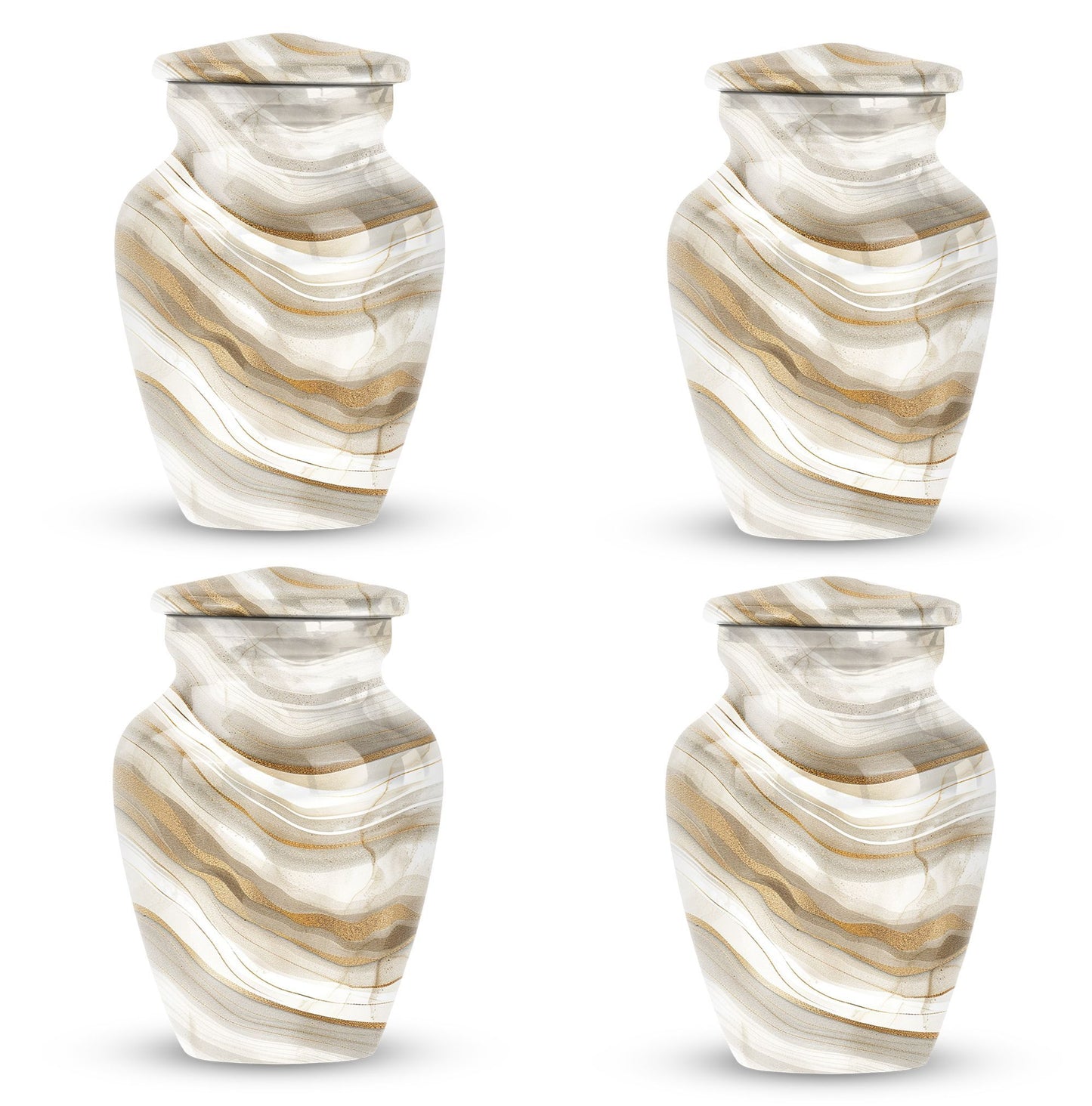 Abstract memorial urn for women's ashes 