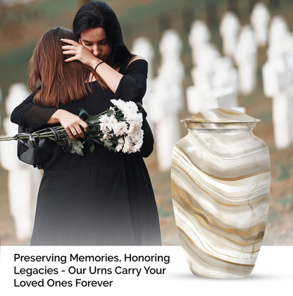 Abstract memorial urn for women's ashes 