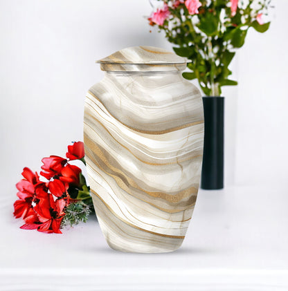Abstract memorial urn for women's ashes 