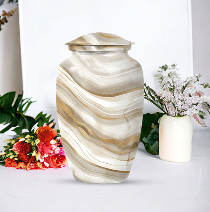 Abstract memorial urn for women's ashes 