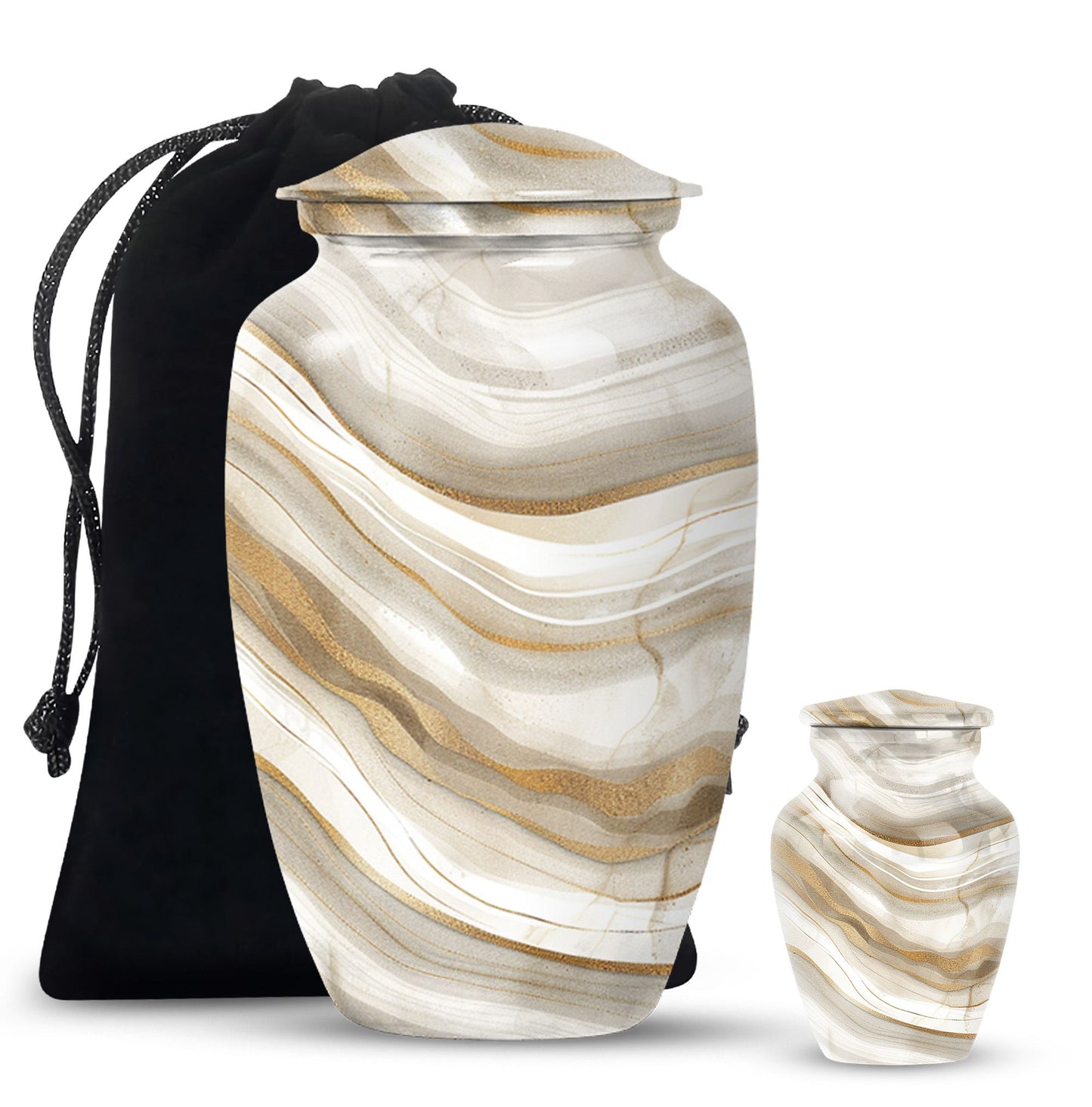Abstract memorial urn for women's ashes 