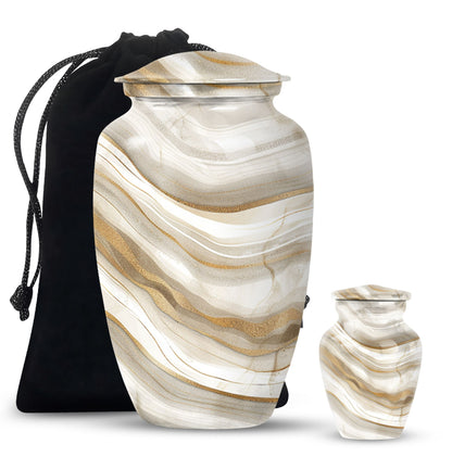Abstract memorial urn for women's ashes 