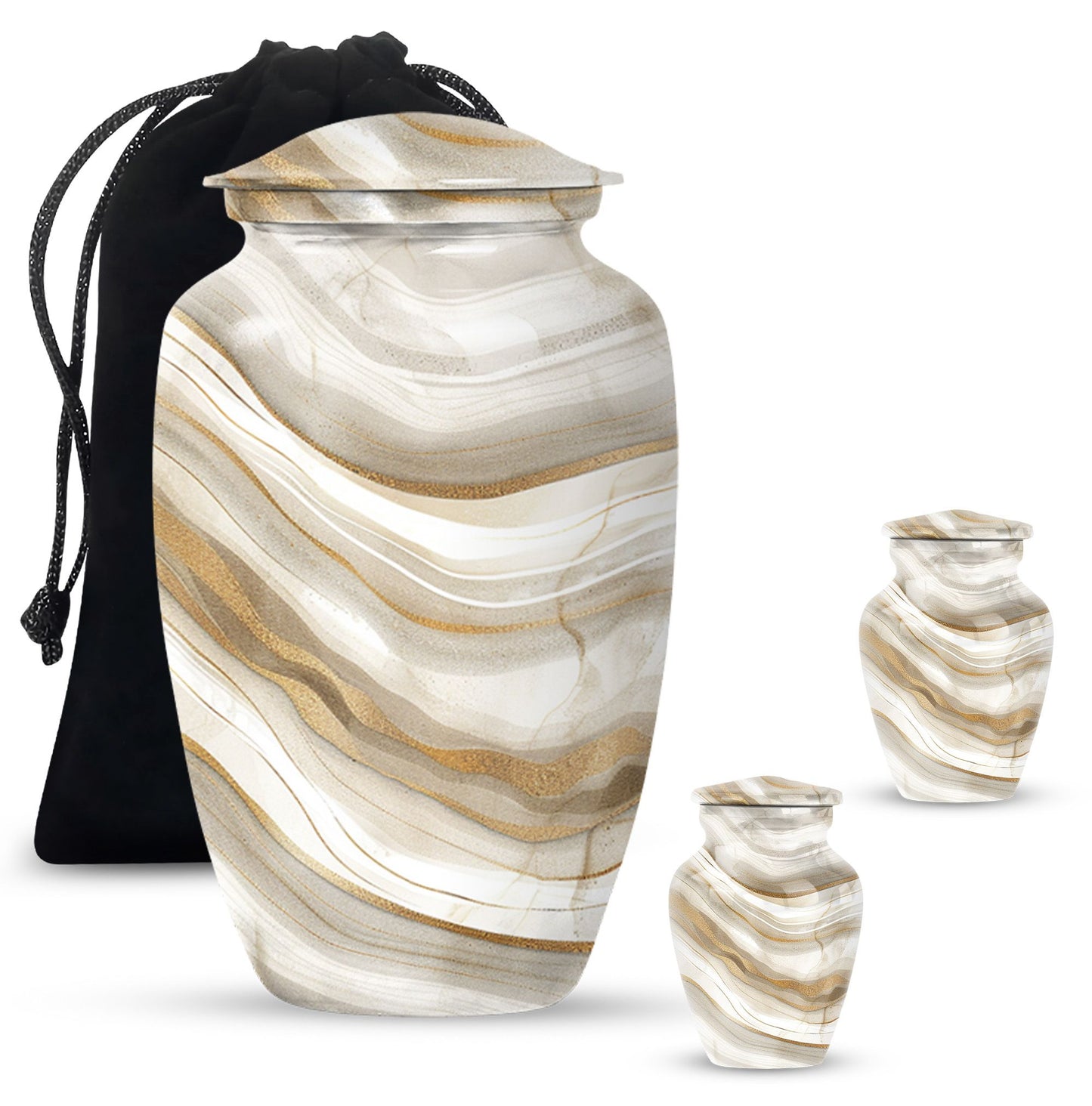 Abstract memorial urn for women's ashes 