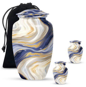 10 inch large Urn with 2 Keepsake 3 Inch Urns