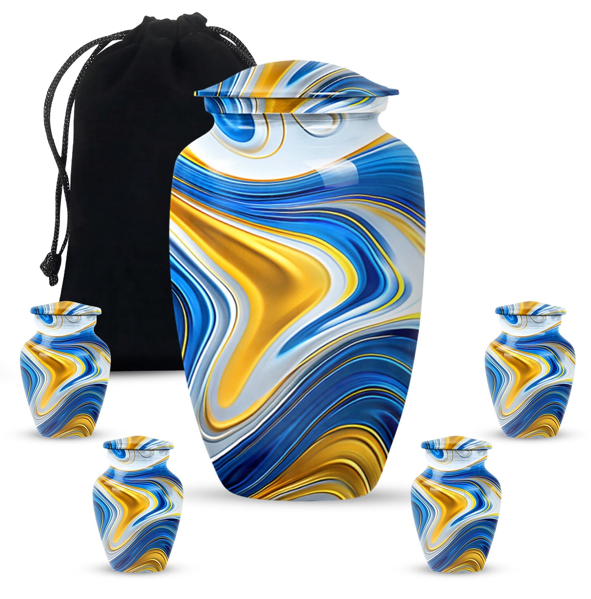 Abstract Funeral Urn for Mom, Keepsake Urn
