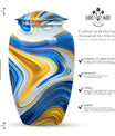 Abstract Funeral Urn for Mom, Keepsake Urn