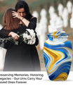 Abstract Funeral Urn for Mom, Keepsake Urn