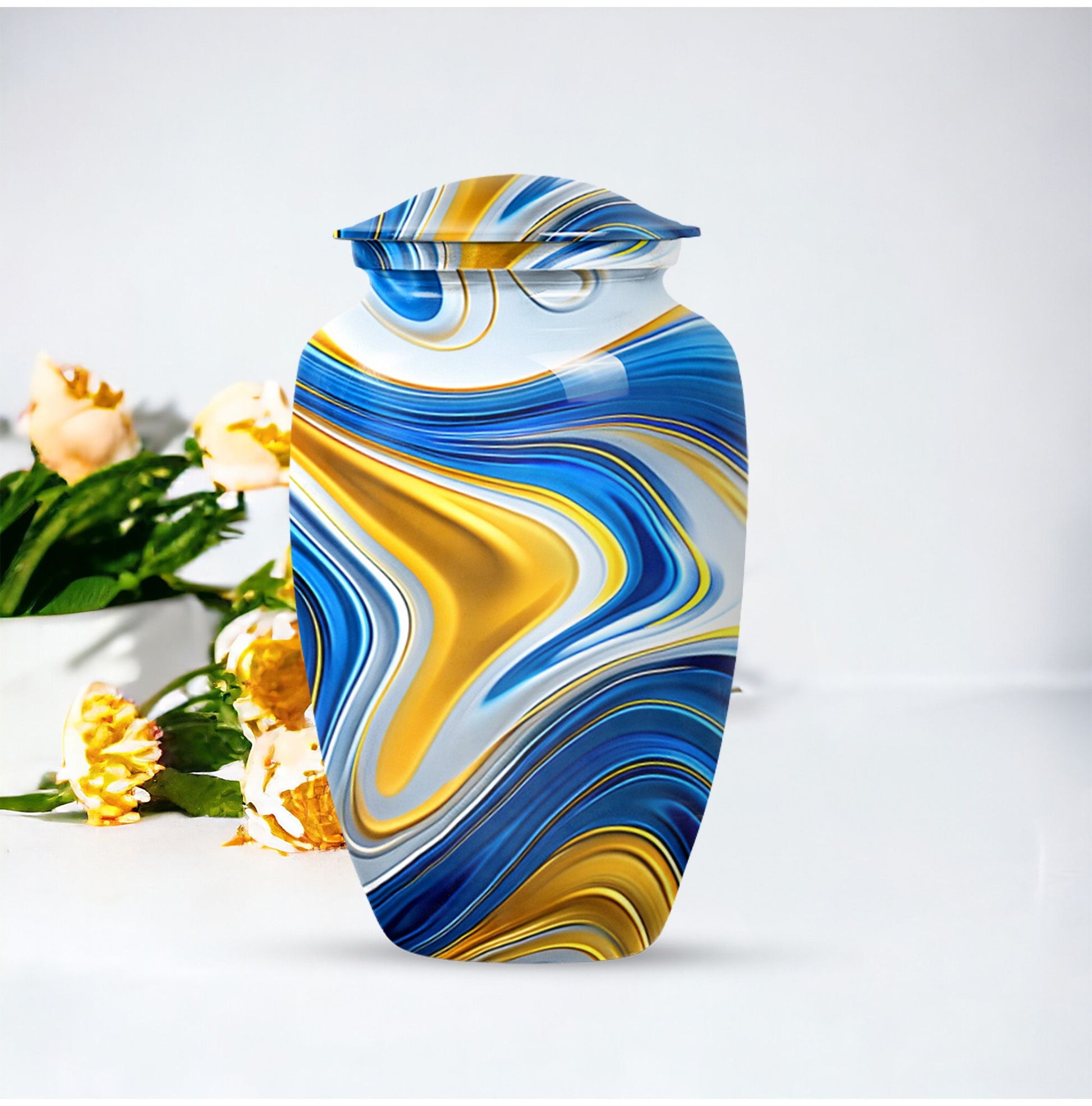 Abstract Funeral Urn for Mom, Keepsake Urn